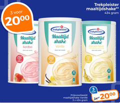  trekpleister huismerk afslankmaaltijden 3 10 14 200 maaltijdshake 20 maaltijd shake aardbei vezels vanille banaan haver l 100g poeder 