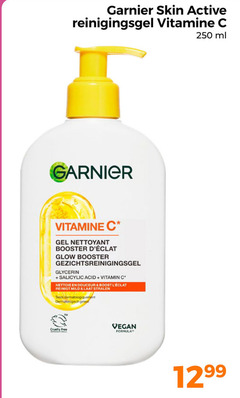  garnier skin active gezichtsreiniging 250 reinigingsgel vitamine ml gel nettoyant booster glow glycerine acid vitamin nettoie douceur boost reinigt mild stralen dermatologiquement dermatologisch getest free international formula 