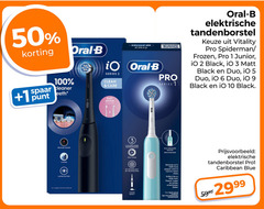  braun oral-b electrische tandenborstel 1 2 3 5 6 9 10 30 50 100 oral b spaar punt pro series clean care elektrische vitality spiderman frozen junior black matt duo easy switch to electric pressure sensor cleaning modes gum lasting battery regular timer 3d technology technologie inside removes up hard reach bis stellen sa manual toothbrush caribbean blue 