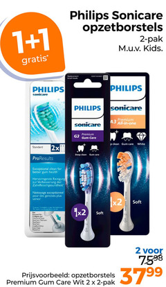 1 2 3799 7598   gratis   philips sonicare opzetborstels replacement brush heads 300013434821 - pak m.u.v. kids . premium a3 all in one g3 gum care p clean white standard 2x proresults exceptional for better health hervorragende reinigung zur verbesserung der zahnfleischgesundheit nettoyage exceptionnel pour des gencives plus saines passend feur   diamondclean rescare platnum flexcare rexcare holywhe easyclean powerp deep 1x2 soft x2 voor prijsvoorbeeld wit x 
