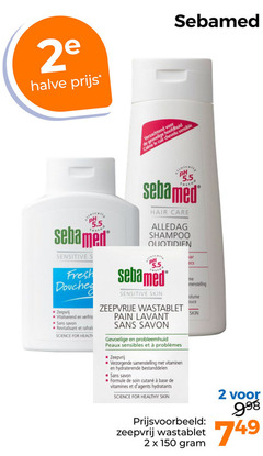  sebamed shampoo 2 150 2e halve verzachtend gevoelige hoofdhuid le sensible ph sensitive fresh douche zeepvrij vitaliserend verfris sans savon science for health hair care alledag quotidien skin zeepvrije wastablet pain probleemhuid peaux sensibles verzorgende samenstelling vitaminen hydraterende bestanddelen formule base vitamines hydratants healthy volume 