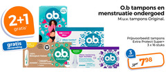 o.b. tampons 1 2 3 16 100 ob classic menstruatie ondergoed original verzending normal eco mini comfort procomfort biologisch katoen toegevoegde stoffen parfum organic tampon super ultieme bescherming doorlekken dynamic fit technologie schoon beschermd gevoel dag nacht protect stuks 
