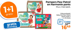  luierbroekjes 1 2 4 25 pampers harmonie pants paw patrol maxi pack verzending baby dry nappy 3x protection limited edition luier maat stuks 