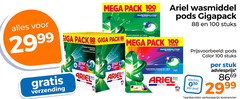  ariel wasmiddel 1 7 100 mega pack giga verzending dagen lenor color 4in1 rapid verwijdering gigapack vlekverwijdering france stuks 030 pod stuk 