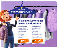  stomerij 1 2 trekpleister kleding winterklaar handomdraai reinigen colbert gilet overhemd broek rok stropdas vest trui badjas bodywarmer jurk lange jas regenjas m.u.v waterafstotend gemaakt vaste lage trekpleister.nl 