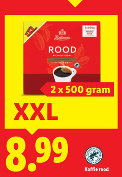  bellarom koffie 2 100 500 rood balanced aroma certified coffee 2x pack strength xxl forest people nature 