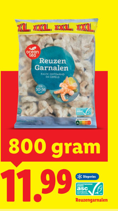  garnalen xx tx ocean sea rauw ca. nutri score diepvries gecertificeerd asc-aqua.org reuzengarnalen 