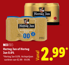  hertog jan blikjes bier 400 nix18 alcoholvrij 0.0 varieeren 