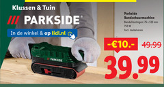  750 klussen tuin iii parkside lidl.nl bandschuurmachine mm toebehoren 