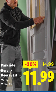  parkside heren fleecevest maten xxl 