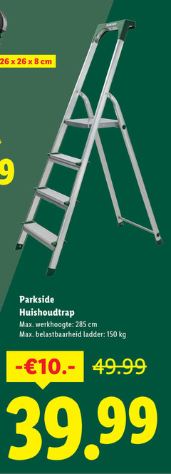  8 26 150 cm parkside huishoudtrap werkhoogte ladder 