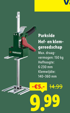  150 parkside gereedschap draag vermogen hefhoogte mm 