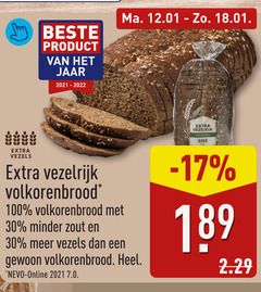  brood 30 100 2021 jaar vezels vezelrijk volkorenbrood minder zout online 