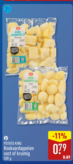  aardappelen 500 potato king kook kruimig voorgekookte koken stomen magnetron 100g vast kookaardappelen 