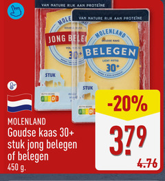  kaas 30 379 450 co nature rijk goudse jong molenland belegen licht pittig stuk nutri score minder smaakt 