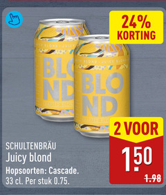  schultenbrau speciaalbieren 2 24 33 150 juicy blond crafted hopsoorten cascade stuk 