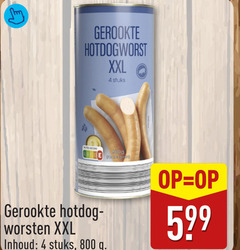  4 gerookte hotdogworst xxl stuks nutri score 800g hotdogsaus worsten inhoud 