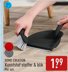  home creation kunststof stoffer blik 