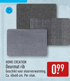  deurmat home creation rib vloerverwarming ca. cm stuk 