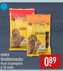  hondensnacks 20 romeo snacks chewy riche bout rijk rund twister gevogelte 5x vitamines elements spoorelementen l sans sucre 100g 5-20 stuks 