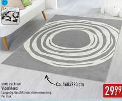  vloerkleed home creation laagpolig vloerverwarming stuk ca. cm 