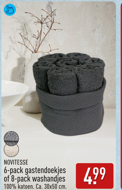  6 8 100 novitesse pack gastendoekjes washandjes katoen ca. cm 