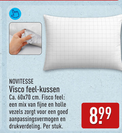  hoofdkussen novitesse visco feel kussen ca. cm mix fijne holle vezels drukverdeling stuk 