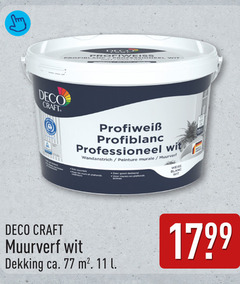  11 deco craft professioneel wit peinture muurverf tres plafonds dekkend muren weiss blanc dekking ca. l 