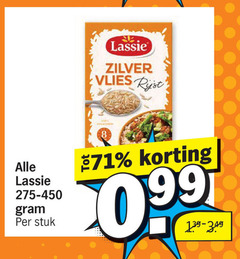  lassie rijst zilver vlies stuk 