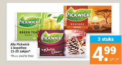  pickwick thee 1 3 20 100 green tea lemon rooibos original natural kopsthee zakjes m.u.v zwarte spices winter flow orange taste stuks 