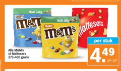  maltesers m en ms chocoladepindas chocolade crispy maxi peanut stuk 