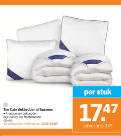  ten cate hoofdkussen dekbed 4 dekbedden kussens seizoenen luxury line varieeren stuk 