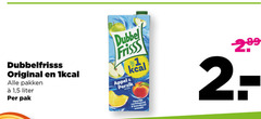  dubbelfrisss fruitdrank original pakken 1 5 liter pak dubbel frisss appel perzik verfrissend 