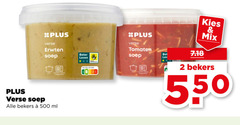  plus huismerk soep 2 500 verse erwten bekers ml beter leven nutri score tomaten mix 