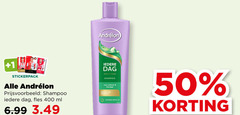  andrelon conditioner shampoo 50 400 1 stickerpack dag fles ml schoon fris haar reinigt zonnebloemolie 