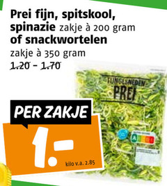  worteltjes spitskool spinazie prei 200 350 fijn zakje kilo v.a. 