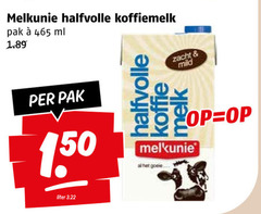  melkunie koffiemelk halfvolle pak ml zacht mild koffie goeie liter 