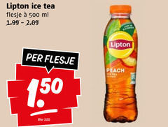  lipton ice tea 500 flesje ml liter calories peach 