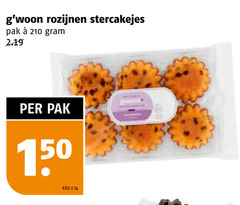  150 210 rozijnen stercakejes pak kilo 