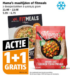  1 2 50 maaltijden doosjes zakken 400 5.99 xxl nutrition les mama indiaas gala chicken tikka masala kilo v.a. combinatie kassa 