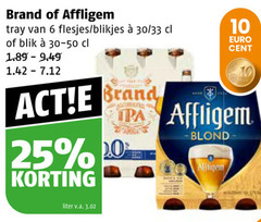  brand affligem speciaalbieren 6 10 20 25 tray blikjes 30 33 blik cent liter v.a. 