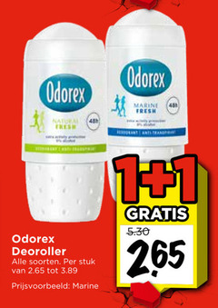  odorex deodorant 1 natural fresh deoroller soorten stuk marine 