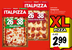  diepvriespizza 26 italpizza margherita salame gusto diepvries cm salami xl pizza 