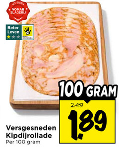  kiprollade 100 slagerij beter leven versgesneden kipdijrollade 