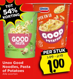  unox noodles 100 carbo good pasta potatoes soorten spek ui stuk 