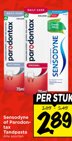  paradontax sensodyne tandpasta daily care fresh tandvlees expert des parodontax whitening 75ml tax soorten original mint stuk 