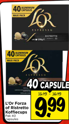  douwe egberts l or koffiecups 11 40 50 aluminium capsules maxi pack espresso ristretto forza pak 