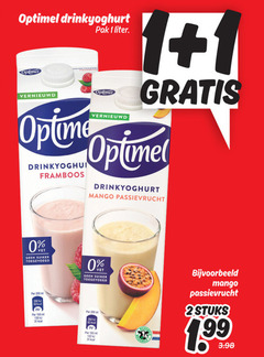  optimel drinkyoghurt 1 2 31 100 200 260 vernieuwd framboos pak liter mango passievrucht suiker ml stuks 99 