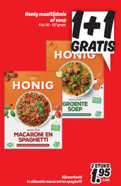  honig maaltijdmix soep 2 pak 1 tafel basis macaroni spaghetti boodschappenlijstje achterzijde kruiden specerijen mix groente kruidenmix stuks 