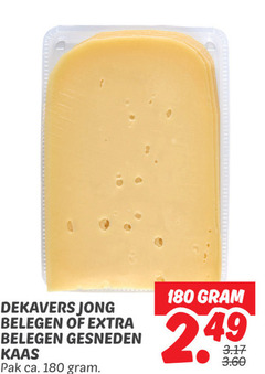  kaasplakken 180 dekavers jong belegen gesneden kaas pak ca. 